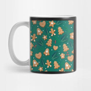 Gingerbread, Holly Leaves, Pine Mug